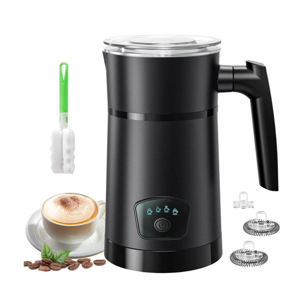 Milk Frother, 4-in-1 Electric Milk Steamer, Hot and Cold Foam Maker
